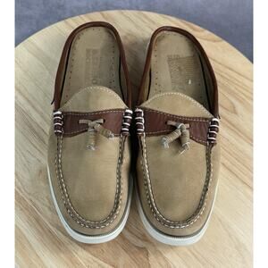 Sebago Docksides Womens Size 10 Leather Slip On Mules Shoes